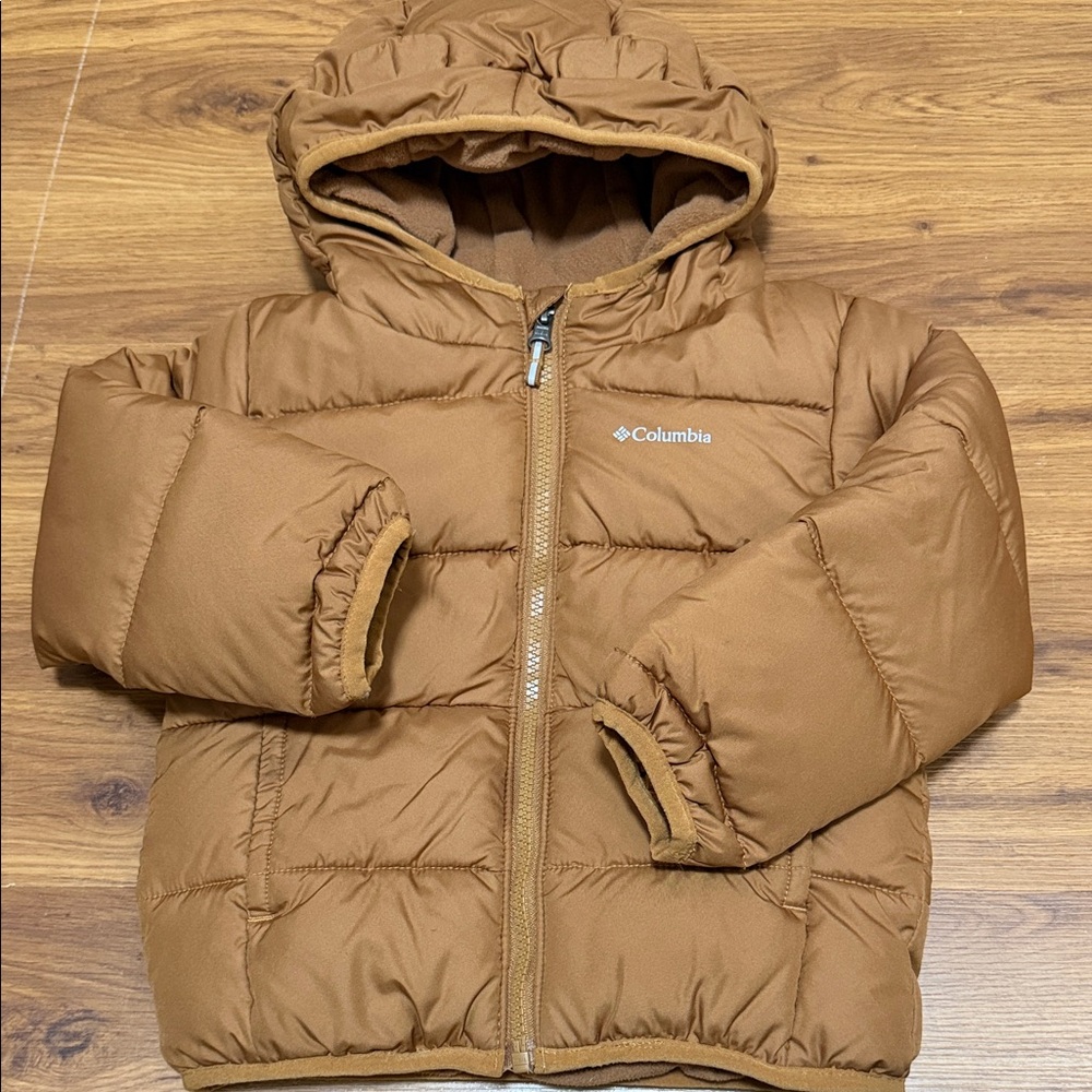 Columbia Toddler Hooded Puffer Jacket - Brown
